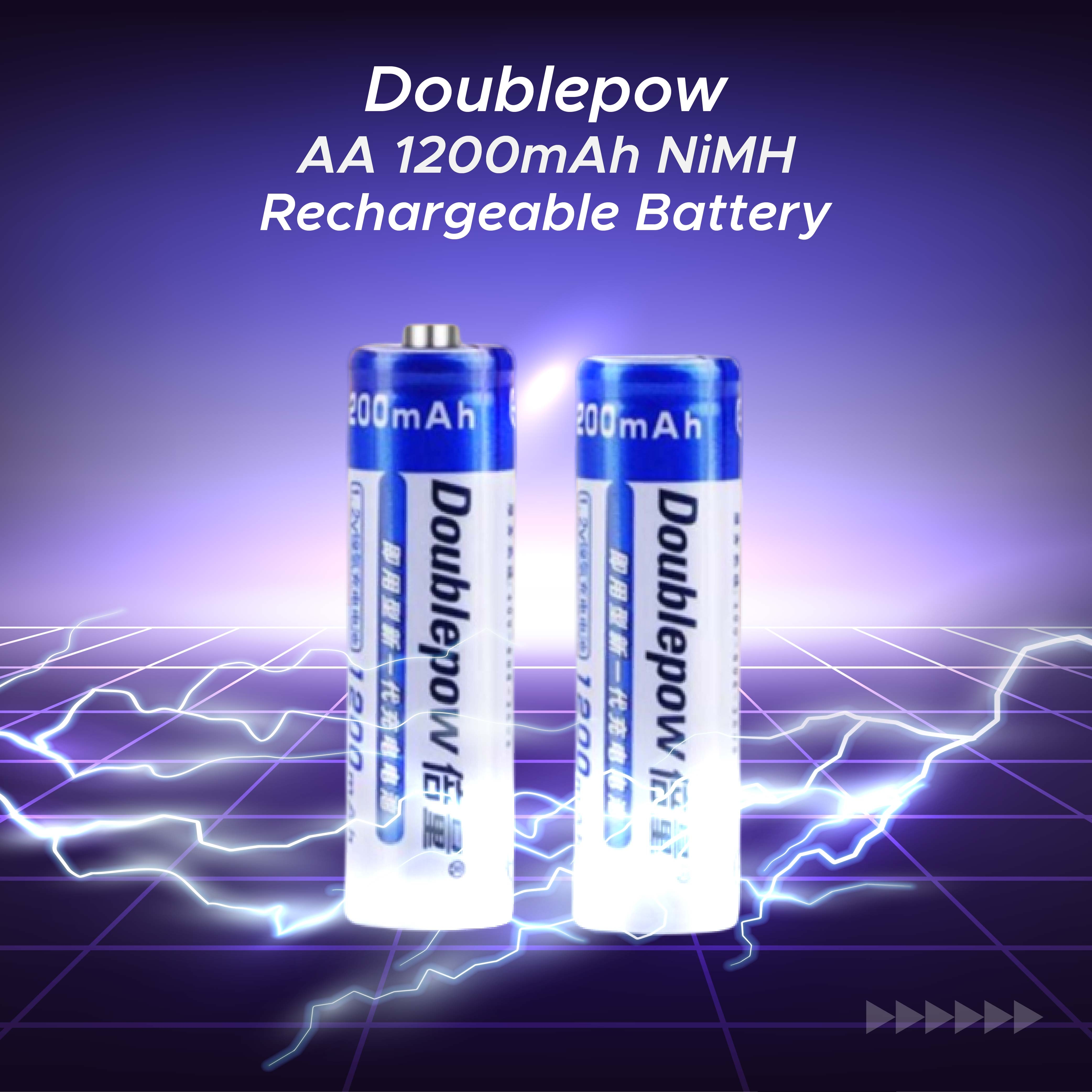 Doublepow AA 1200mAh NiMH Rechargeable Battery (2pcs)